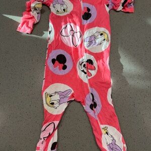 Disney Pink and Purple Character Footie